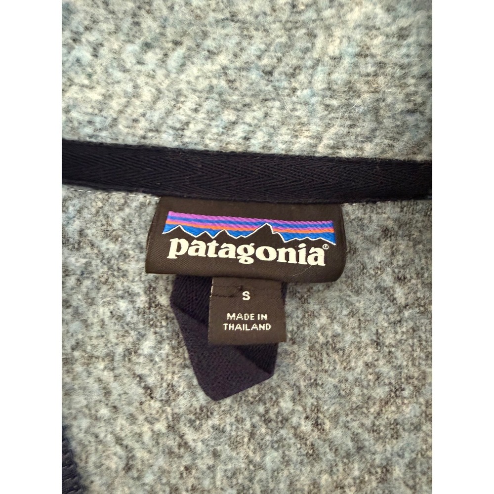 Patagonia Sweater Women's Small Wool Blend Woolyester Quarter Zip Blue Gorpcore - Picture 6 of 12